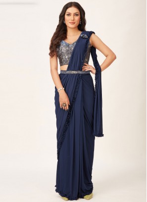 Navy Blue Imported Festival Classic Saree