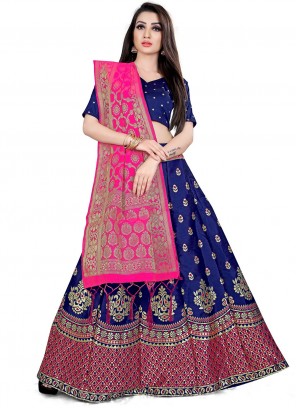 Navy Blue Party Lehenga Choli