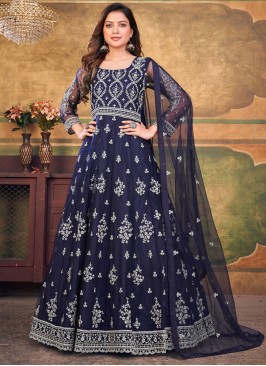 Navy Blue Sangeet Anarkali Salwar Kameez