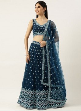 Navy Blue Sangeet Designer Lehenga Choli