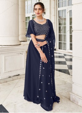 Navy Blue Sangeet Readymade Lehenga Choli