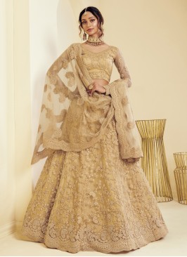 Net Beige Lehenga Choli