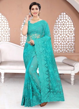 Net Designer Traditional Saree in Rama