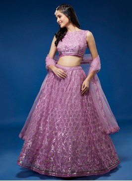 Net Pink Designer Lehenga Choli