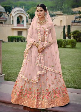 Net Pink Gota Work Lehenga Choli