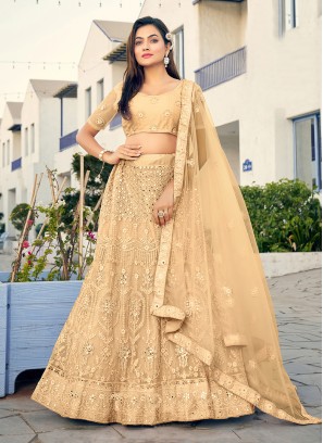 Net Resham Gold Designer Lehenga Choli