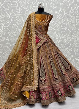 New and Unique Mustard Wedding Lehenga Choli with 