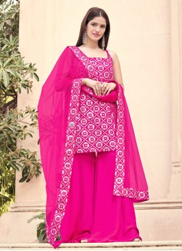 Nice Fancy Hot Pink Designer Pakistani Suit 