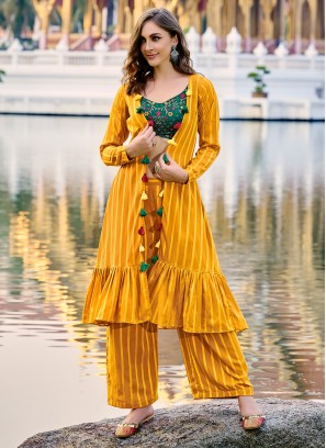 Nice Georgette Embroidered Trendy Salwar Kameez