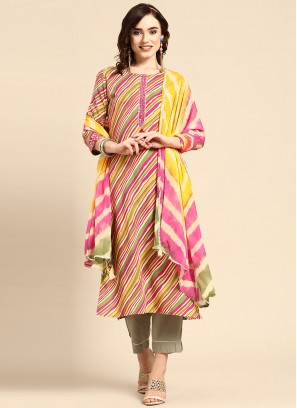 Nice Multi Colour Printed Readymade Salwar Suit