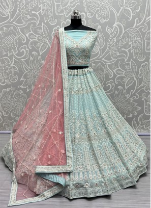 Nice Net Embroidered Lehenga Choli