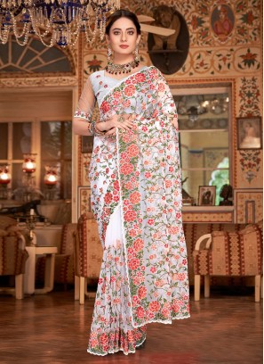 Nice Resham Net Classic Saree