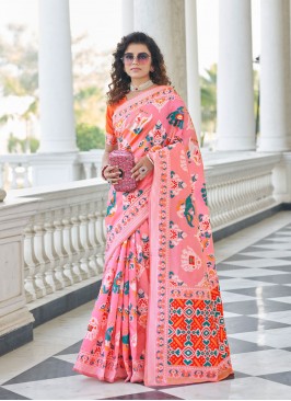 Nice Weaving Pink Designer Traditional Saree