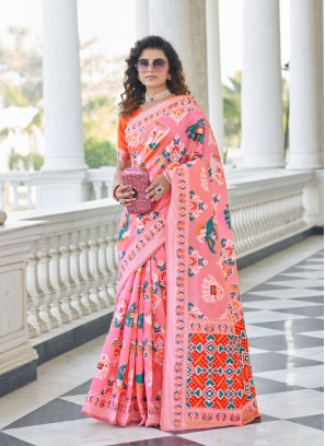 Nice Weaving Pink Designer Traditional Saree