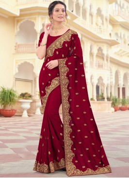 Noble Embroidered Traditional Designer Saree