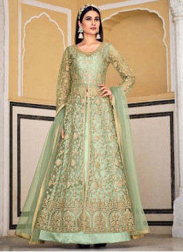 Noble Green Embroidered Lehenga Choli