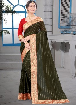 Noble Patch Border Festival Bollywood Saree