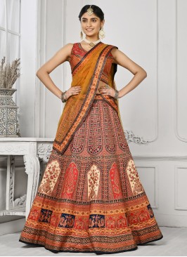 Noble Swarovski Satin Silk Lehenga Choli