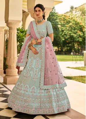 Observable Faux Crepe Sequins Lehenga Choli