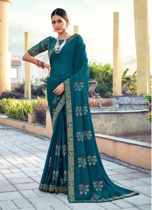 Observable Silk Party Contemporary Style Saree