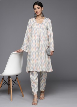 Off White Ceremonial Designer Kurti