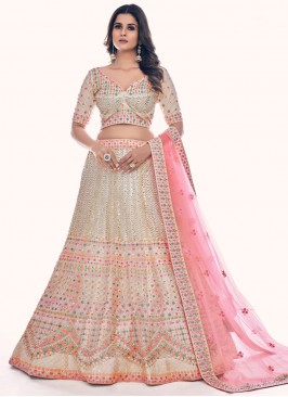 Off White Color Designer Lehenga Choli