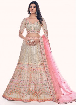 Off White Color Designer Lehenga Choli