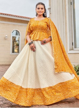 Off White Color Readymade Lehenga Choli