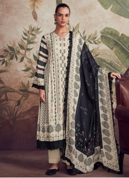 Off White Digital Print Salwar Kameez