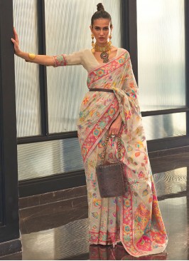 Off White Festival Saree