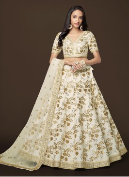 Off White Festival Trendy Lehenga Choli