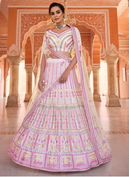 Off White Organza Lehenga Choli