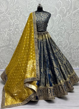 Opulent Banarasi Silk Weaving Designer Lehenga Choli