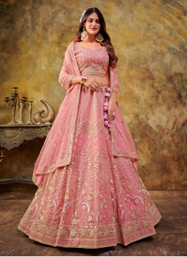 Opulent Embroidered Net Designer Lehenga Choli