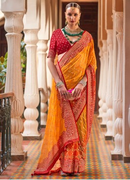 Orange Ceremonial Saree