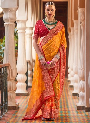 Orange Ceremonial Saree