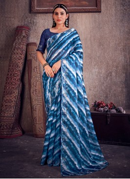 Organza Multi Colour Digital Print Classic Saree