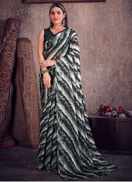 Organza Multi Colour Trendy Saree