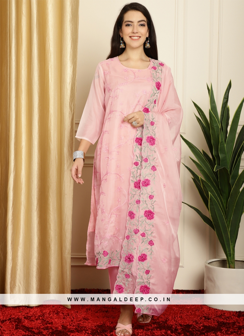 Shafnufab Baby pink Colour Punjabi Patiala Salwar Suit – Shafnu Fab