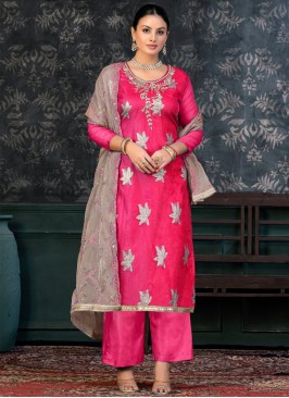 Organza Pink Salwar Suit