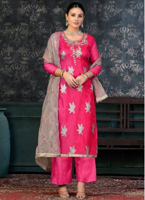 Organza Pink Salwar Suit