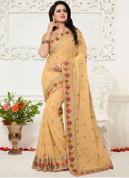 Orphic Beige Festival Saree