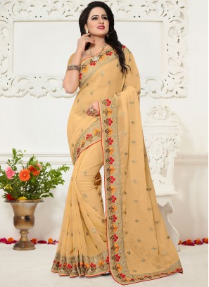 Orphic Beige Festival Saree