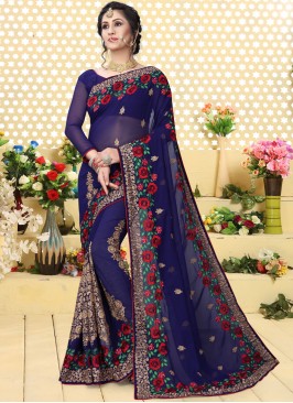 Orphic Blue Zari Classic Saree