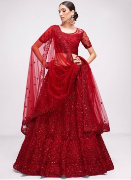 Orphic Red Designer Lehenga Choli