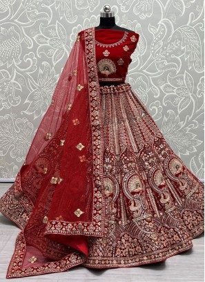 Orphic Red Reception Lehenga Choli