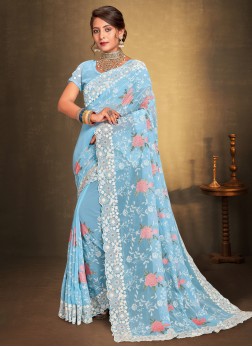 Orphic Resham Georgette Designer Saree