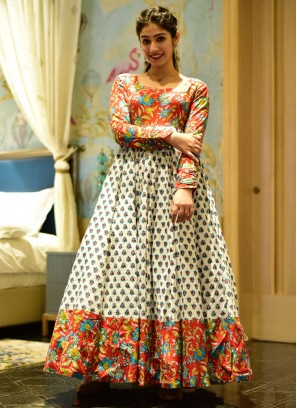Outstanding Cotton Silk Ceremonial Gown 