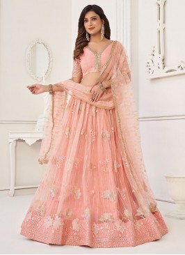 Outstanding Embroidered Net Designer Lehenga Choli