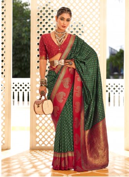 Paramount Banarasi Silk Trendy Saree